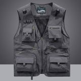 Xituodai Summer Men Unloading Tactical Vest Coat Casual Men&#39;s Photographer Waistcoat Mesh Work Sleeveless Jacket Tools Pocket Vest 5XL