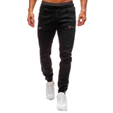 Xituodai Men&#39;s Elastic Cuffed Pants Casual Drawstring Jeans Training Jogger Athletic Pants Sweatpants 2022 New Fashion Zipper Pants