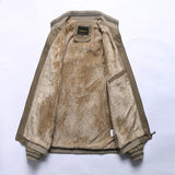 Xituodai Autumn Men Jackets 100% Cotton Chaqueta Casual Solid Fashion Vintage Warm Vestes Coats High Quality M-5XL Winter Jacket Men