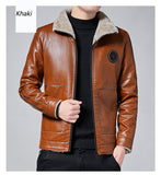 Xituodai Men Winter New Leather Jackets Autumn and Winter Fur Coat with Fleece Warm Fur Pu Jacket Biker Warm Leather CSL559 4XL