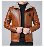 Xituodai Men Winter New Leather Jackets Autumn and Winter Fur Coat with Fleece Warm Fur Pu Jacket Biker Warm Leather CSL559 4XL