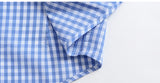 Xituodai Thin 100% Cotton Plaid Shirts for Men Long Sleeve Regular Fit Checkered Dress shirt Mens Blue New Soft Comfortable Male