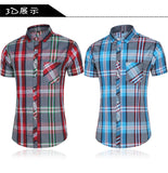 Xituodai New Fashion Plaid Shirt Men Summer Casual Short Sleeve Shirts Mens Plus Size Beach Hawaiian Tops Blouse Male 5XL 6XL 7XL