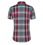 Xituodai New Fashion Plaid Shirt Men Summer Casual Short Sleeve Shirts Mens Plus Size Beach Hawaiian Tops Blouse Male 5XL 6XL 7XL