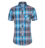 Xituodai New Fashion Plaid Shirt Men Summer Casual Short Sleeve Shirts Mens Plus Size Beach Hawaiian Tops Blouse Male 5XL 6XL 7XL