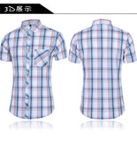 Xituodai New Fashion Plaid Shirt Men Summer Casual Short Sleeve Shirts Mens Plus Size Beach Hawaiian Tops Blouse Male 5XL 6XL 7XL