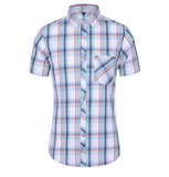 Xituodai New Fashion Plaid Shirt Men Summer Casual Short Sleeve Shirts Mens Plus Size Beach Hawaiian Tops Blouse Male 5XL 6XL 7XL