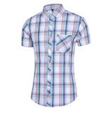 Xituodai New Fashion Plaid Shirt Men Summer Casual Short Sleeve Shirts Mens Plus Size Beach Hawaiian Tops Blouse Male 5XL 6XL 7XL