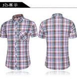 Xituodai New Fashion Plaid Shirt Men Summer Casual Short Sleeve Shirts Mens Plus Size Beach Hawaiian Tops Blouse Male 5XL 6XL 7XL