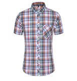 Xituodai New Fashion Plaid Shirt Men Summer Casual Short Sleeve Shirts Mens Plus Size Beach Hawaiian Tops Blouse Male 5XL 6XL 7XL