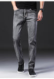 Xituodai New Men&#39;s Jeans Classic Style Business Casual Advanced Stretch Regular Fit Denim Trousers Grey Blue Pants Male