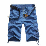 Xituodai Summer New Men&#39;s Overalls Straight Casual Cargo Shorts Men&#39;s Multi-Pocket Loose Five-Point Shorts Male