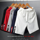 Xituodai White Shorts Men Japanese Style Polyester Running Sport Shorts for Men Casual Summer Elastic Waist Solid Shorts Printed Clothing