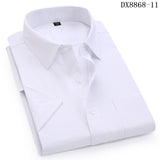 Xituodai Men&#39;s Casual Dress Short Sleeved Shirt Summer White Blue Pink Black Male Regular Fit Shirt Men Social Shirts 4XL 5XL 6XL 7XL 8XL