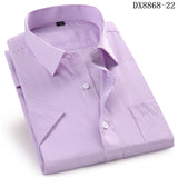 Xituodai Men&#39;s Casual Dress Short Sleeved Shirt Summer White Blue Pink Black Male Regular Fit Shirt Men Social Shirts 4XL 5XL 6XL 7XL 8XL