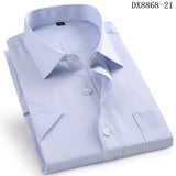 Xituodai Men&#39;s Casual Dress Short Sleeved Shirt Summer White Blue Pink Black Male Regular Fit Shirt Men Social Shirts 4XL 5XL 6XL 7XL 8XL