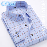 Xituodai Fashion Hot Sale Men&#39;s Long-sleeve Shirts Young Men&#39;s Korean Slim Business Shirts Casual All-match Plaid Square Collar Shirts