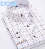 Xituodai Fashion Hot Sale Men&#39;s Long-sleeve Shirts Young Men&#39;s Korean Slim Business Shirts Casual All-match Plaid Square Collar Shirts