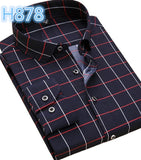 Xituodai Fashion Hot Sale Men&#39;s Long-sleeve Shirts Young Men&#39;s Korean Slim Business Shirts Casual All-match Plaid Square Collar Shirts