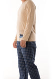 Xituodai 2 Pieces Cotton Sleepwear Set for Men - Nightgowns Pyjamas Sleepshirts Homewear Nightdress Sleep Top Night Wear Pajamas
