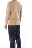Xituodai 2 Pieces Cotton Sleepwear Set for Men - Nightgowns Pyjamas Sleepshirts Homewear Nightdress Sleep Top Night Wear Pajamas