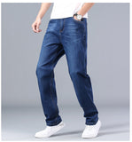 Xituodai 6 Colors Spring Summer Men&#39;s Thin Straight-leg Loose Jeans Classic Style  Advanced Stretch Baggy Pants Male Plus Size 40 42 44