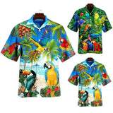 Xituodai Animal Parrot Print Patchwork Fashion Hawaiian Men Shirt Cool Turn Down Collar Short Sleeve Streetwear Beach Summer Chic 2021 3
