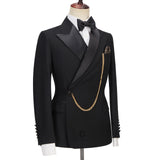 Xituodai Cenne Des Graoom Latest Coat Design Men Suits Tailor-Made Tuxedo 2 Pieces Blazer Wedding Party Singer Groom Costume Homme Black
