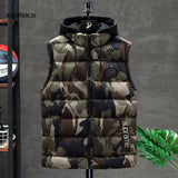 Xituodai Men Autumn and Winter Cotton Vest Camouflage Vest Women Outdoor Elastic Warmth Winter Windproof Warm Jacket Oversize