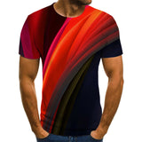 Xituodai Casual Men&#39;s T-Shirts Men&#39;s 3D Plaid Tops Daily Casual Short-Sleeved Summer Fashion O-Neck Shirts Daily Streetwear