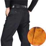Xituodai Winter Mens Thick Warm Jeans Classic Fleece Male Denim Pants Cotton Blue Black Quality Long Trousers for Men Brand Jeans Size 44