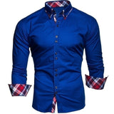 Xituodai Men&#39;s business shirt long-sleeved slim-fit formal casual shirt Camisa Masculina size S-3XL