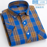 Xituodai New Arrival Fashion Super Large Summer 100% Cotton Plaid Young Men Summer Short Sleeve Casual Shirts Plus Size S-5XL 6XL 7XL 8XL