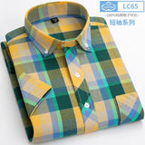 Xituodai New Arrival Fashion Super Large Summer 100% Cotton Plaid Young Men Summer Short Sleeve Casual Shirts Plus Size S-5XL 6XL 7XL 8XL