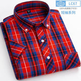 Xituodai New Arrival Fashion Super Large Summer 100% Cotton Plaid Young Men Summer Short Sleeve Casual Shirts Plus Size S-5XL 6XL 7XL 8XL