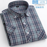 Xituodai New Arrival Fashion Super Large Summer 100% Cotton Plaid Young Men Summer Short Sleeve Casual Shirts Plus Size S-5XL 6XL 7XL 8XL