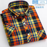 Xituodai New Arrival Fashion Super Large Summer 100% Cotton Plaid Young Men Summer Short Sleeve Casual Shirts Plus Size S-5XL 6XL 7XL 8XL