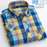 Xituodai New Arrival Fashion Super Large Summer 100% Cotton Plaid Young Men Summer Short Sleeve Casual Shirts Plus Size S-5XL 6XL 7XL 8XL