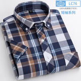 Xituodai New Arrival Fashion Super Large Summer 100% Cotton Plaid Young Men Summer Short Sleeve Casual Shirts Plus Size S-5XL 6XL 7XL 8XL