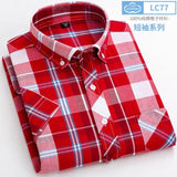 Xituodai New Arrival Fashion Super Large Summer 100% Cotton Plaid Young Men Summer Short Sleeve Casual Shirts Plus Size S-5XL 6XL 7XL 8XL