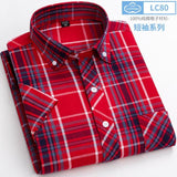 Xituodai New Arrival Fashion Super Large Summer 100% Cotton Plaid Young Men Summer Short Sleeve Casual Shirts Plus Size S-5XL 6XL 7XL 8XL