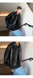 Xituodai Men Spring Black Soft Faux Leather Jacket 2022 Mens Hip Hop Jacket Leather Male Oversize Streetwear Pockets Clothes