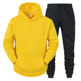Xituodai Men&#39;s Sets Hoodies+Pants Fleece Tracksuits Solid Pullovers Jackets Sweatershirts Sweatpants Oversized Hooded Streetwear Outfits