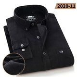 Xituodai 100% Cotton Plus Size 7XL Corduroy Shirt Mens Casual Long Sleeve Regular Fit Business Dress Shirts For Male Comfortable Pocket