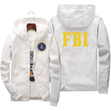 Xituodai fashion Zipper Men women Hoodies Jacket FBI Print sport hip hop Casual Zip Up Unisex Long Sleeve hoodie jacket coat top 7XL