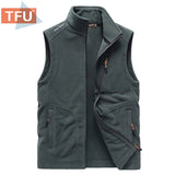 Xituodai 5XL Men 2022 Spring Outwear Thick Warm Fleece Sleeveless Vest Jacket WaistCoat Men Autumn Casual Outfits Tactical Vest Men Plus