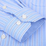 Xituodai Men&#39;s Button Down Casual Durable Oxford Shirt Single Patch Pocket Spring Autumn Long Sleeve Standard-fit Striped Plaid Shirts