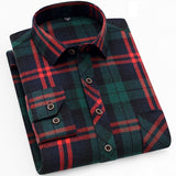 Xituodai 2021 Autumn New Casual Men&#39;s Flannel Plaid Shirt Brand Male Business Office Red Black Checkered Long Sleeve Shirts Clothes