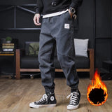 Xituodai 2022 New Men&#39;s Winter Fleece Jeans Thick Warm Denim Pants Men Streetwear Black Joggers Harem Jean Thermal Trousers Plus Size 8XL