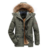 Xituodai New 2022 Men&#39;s Casual Jacket Male Fashion Winter Parkas Fur Trench Thick Overcoat Windproof Heated Jackets Cotton Warm Coats Men
